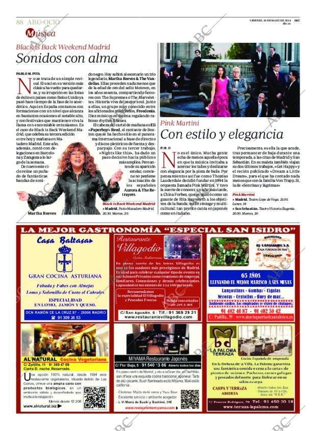 ABC MADRID 16-05-2014 página 88