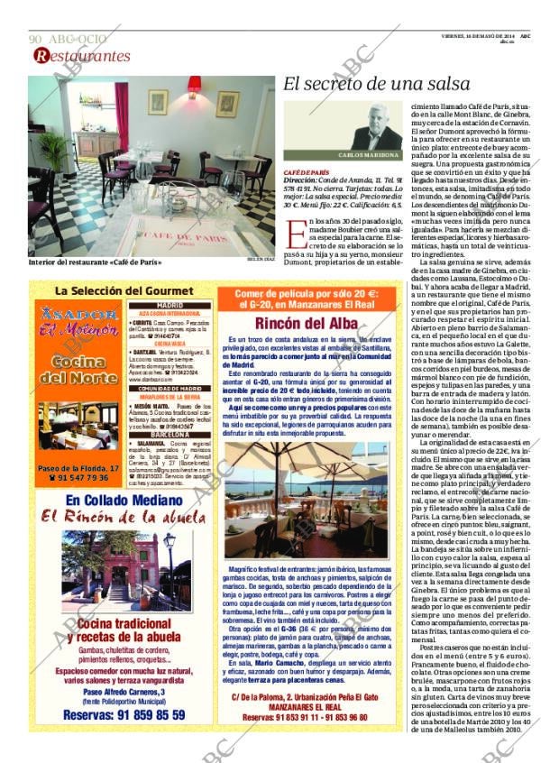 ABC MADRID 16-05-2014 página 90