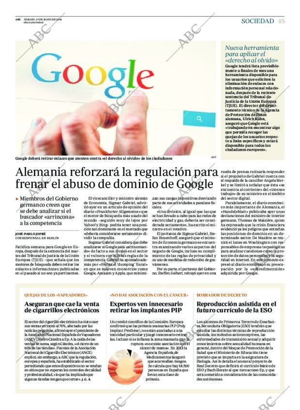 ABC MADRID 17-05-2014 página 45