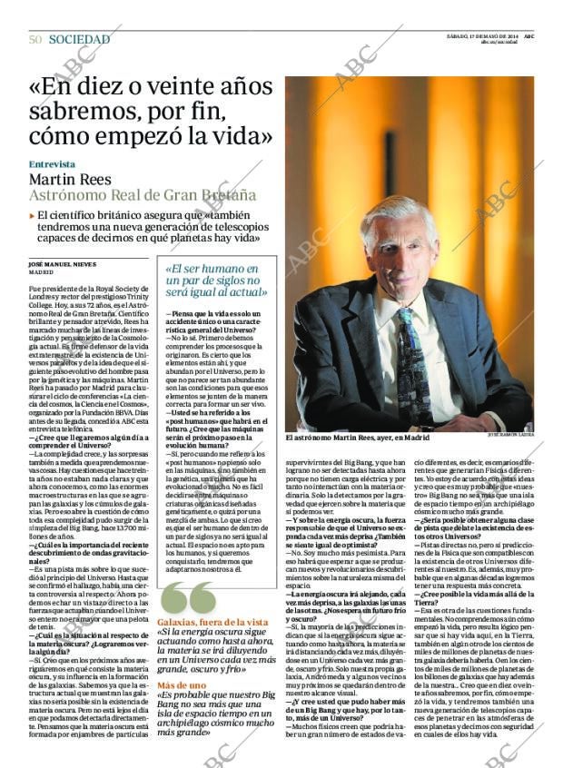 ABC MADRID 17-05-2014 página 50