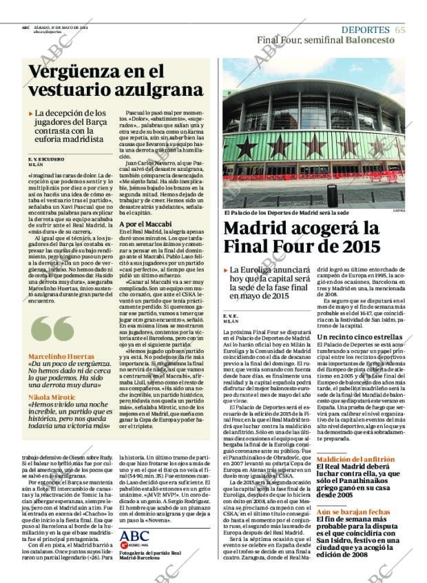 ABC MADRID 17-05-2014 página 65