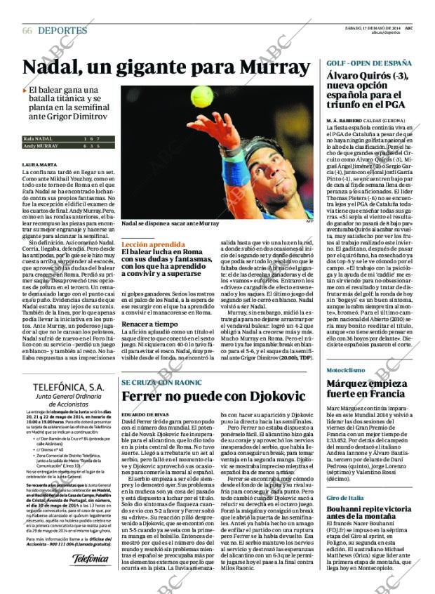 ABC MADRID 17-05-2014 página 66