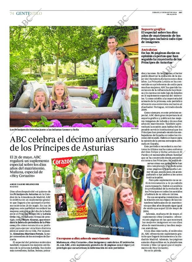ABC MADRID 17-05-2014 página 74