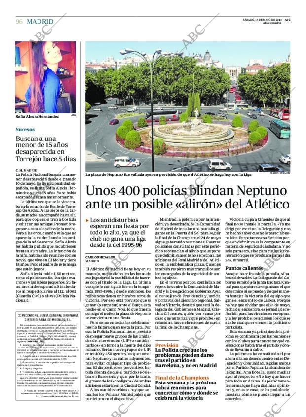 ABC MADRID 17-05-2014 página 96