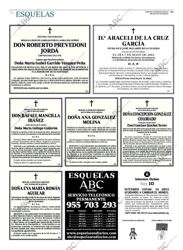 ABC SEVILLA 17-05-2014 página 70