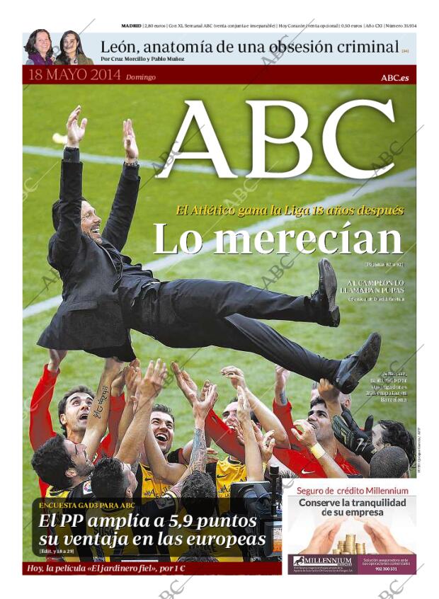 ABC MADRID 18-05-2014 página 1