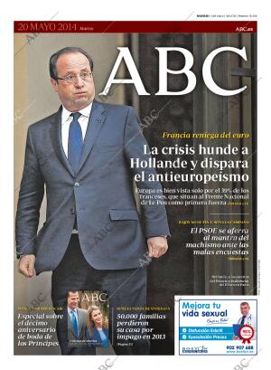 ABC MADRID 20-05-2014 página 1