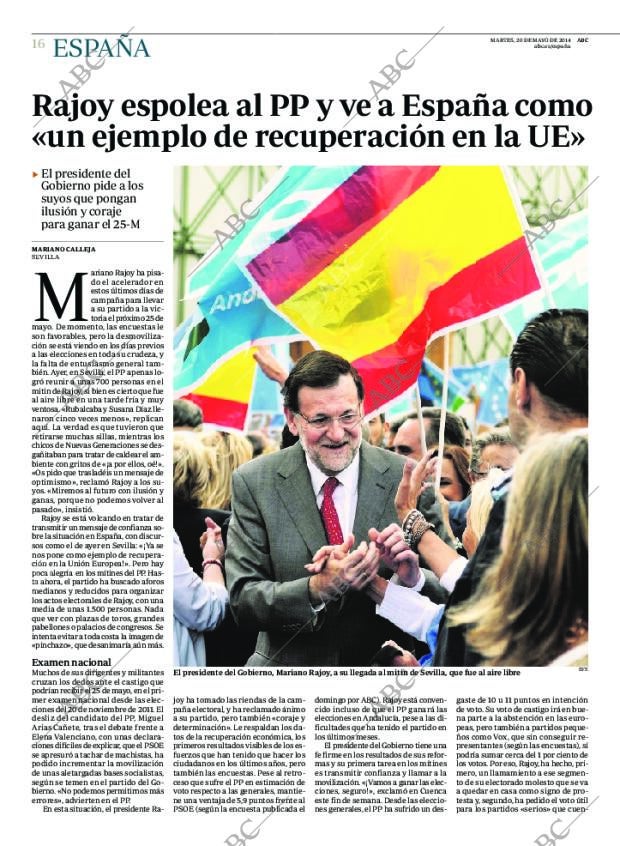 ABC MADRID 20-05-2014 página 16