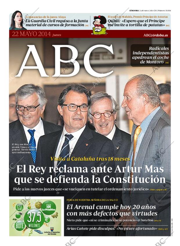 ABC CORDOBA 22-05-2014 página 1