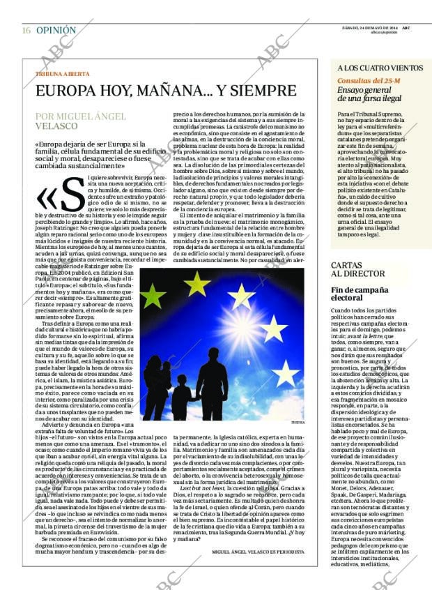 ABC MADRID 24-05-2014 página 16
