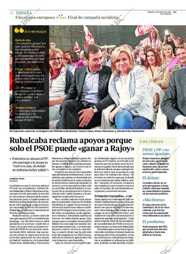 ABC MADRID 24-05-2014 página 20