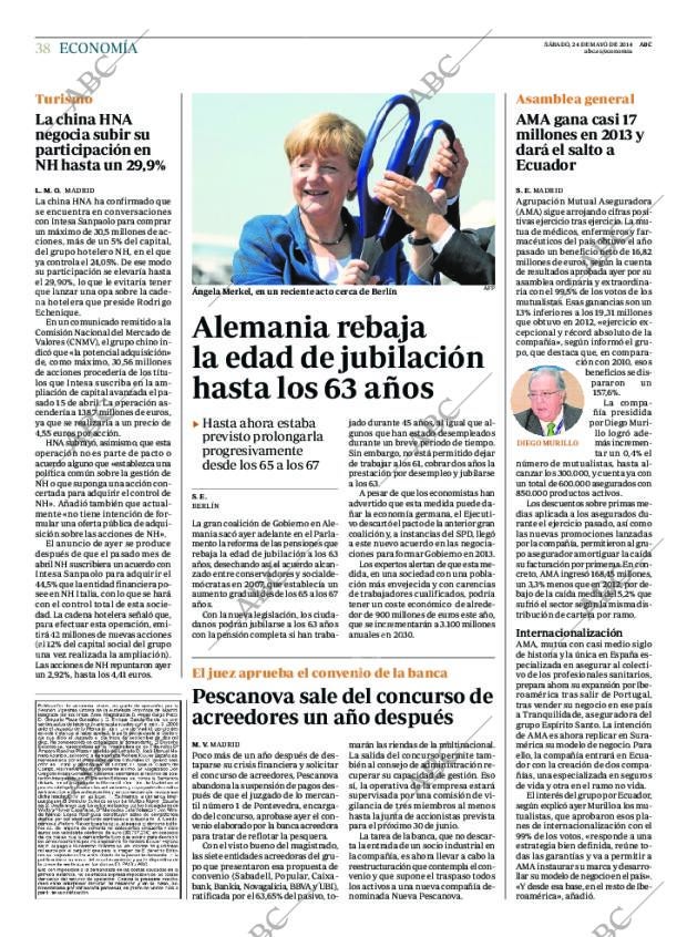 ABC MADRID 24-05-2014 página 38