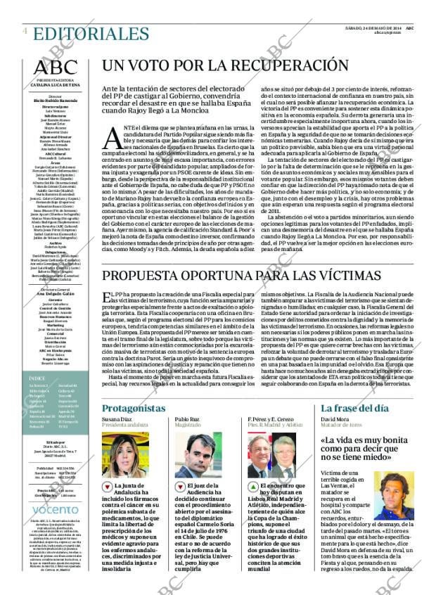 ABC MADRID 24-05-2014 página 4