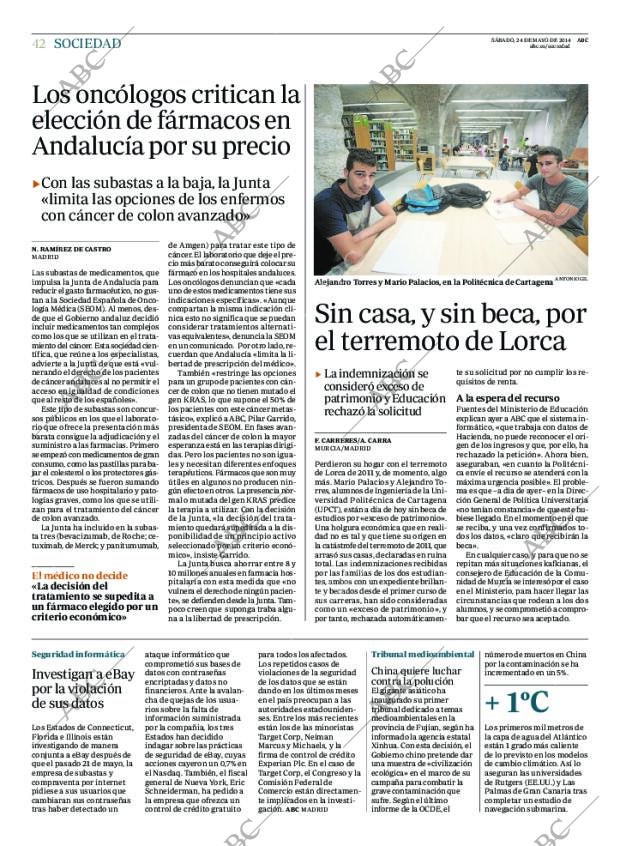ABC MADRID 24-05-2014 página 42