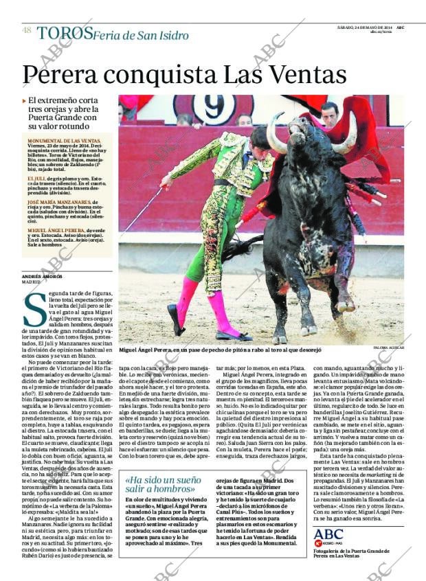 ABC MADRID 24-05-2014 página 48