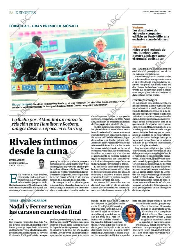 ABC MADRID 24-05-2014 página 58