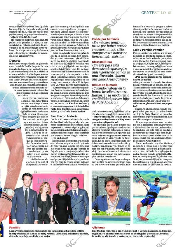 ABC MADRID 24-05-2014 página 61