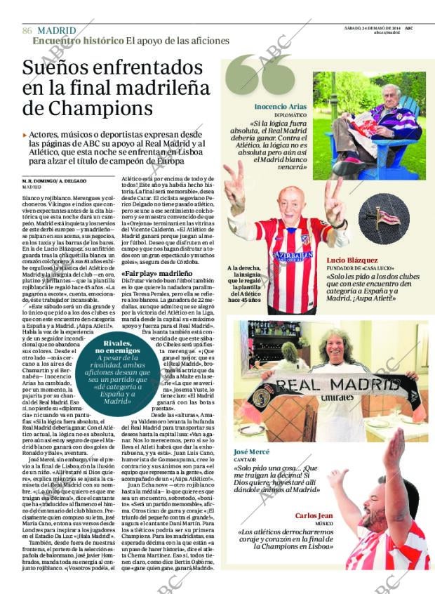 ABC MADRID 24-05-2014 página 86