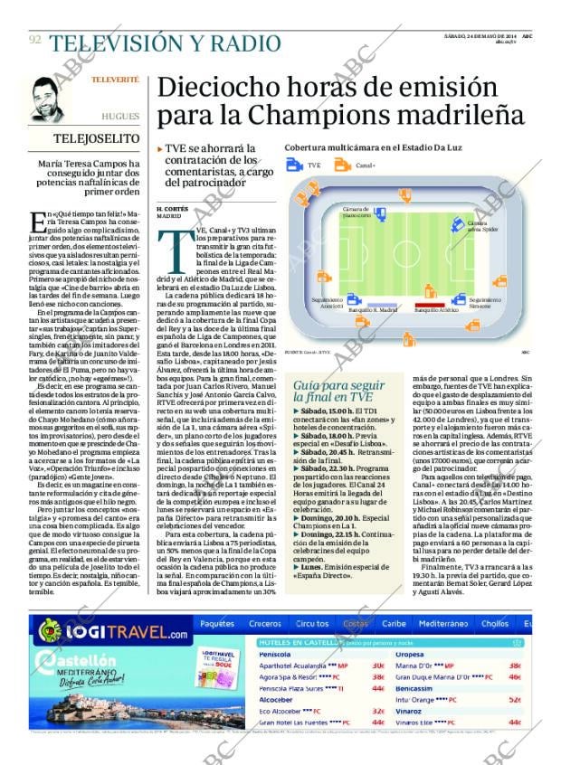 ABC MADRID 24-05-2014 página 92