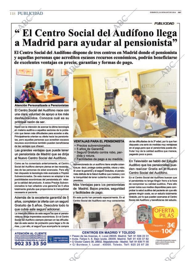 ABC MADRID 25-05-2014 página 118