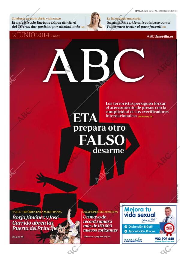 ABC SEVILLA 02-06-2014 página 1