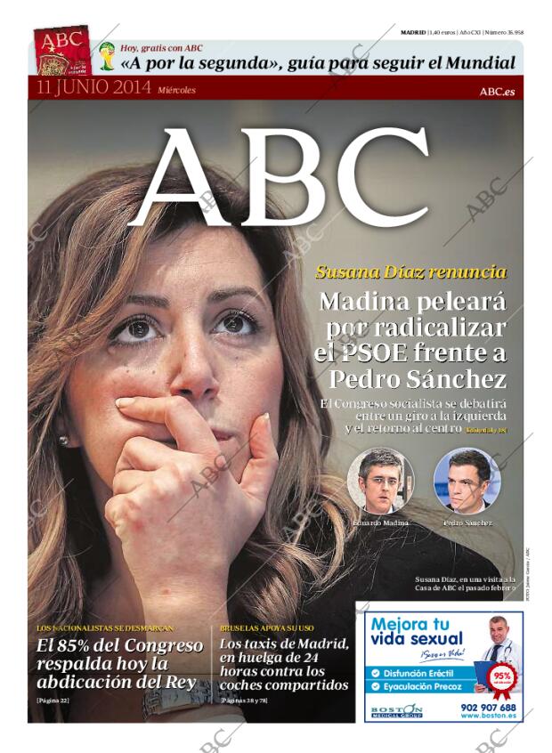 ABC MADRID 11-06-2014 página 1