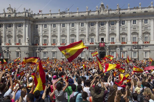 Proclamacion de Felipe Vi plaza de oriente Madrid 19/06/2014 foto Isabel Permuy...