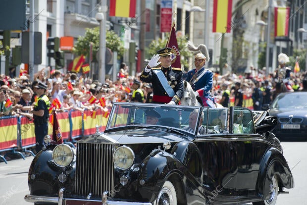 Proclamacion Felipe Vi plaza Callao gran Via Madrid 19/06/2014 foto Matias nieto...