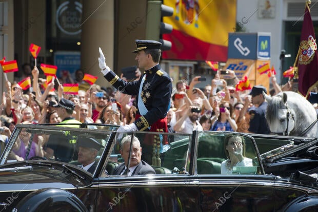 Proclamacion Felipe Vi plaza Callao gran Via Madrid 19/06/2014 foto Matias nieto...