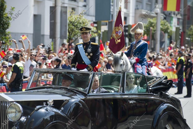 Proclamacion Felipe Vi plaza Callao gran Via Madrid 19/06/2014 foto Matias nieto...