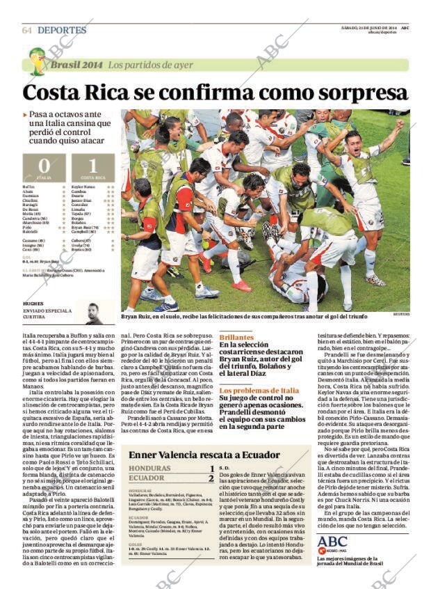 ABC MADRID 21-06-2014 página 64