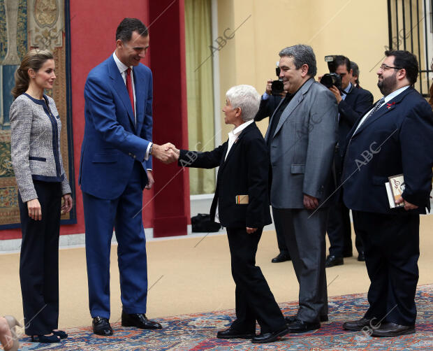 los reyes reciben en el palacio del pardo a los representantes de entidades de...