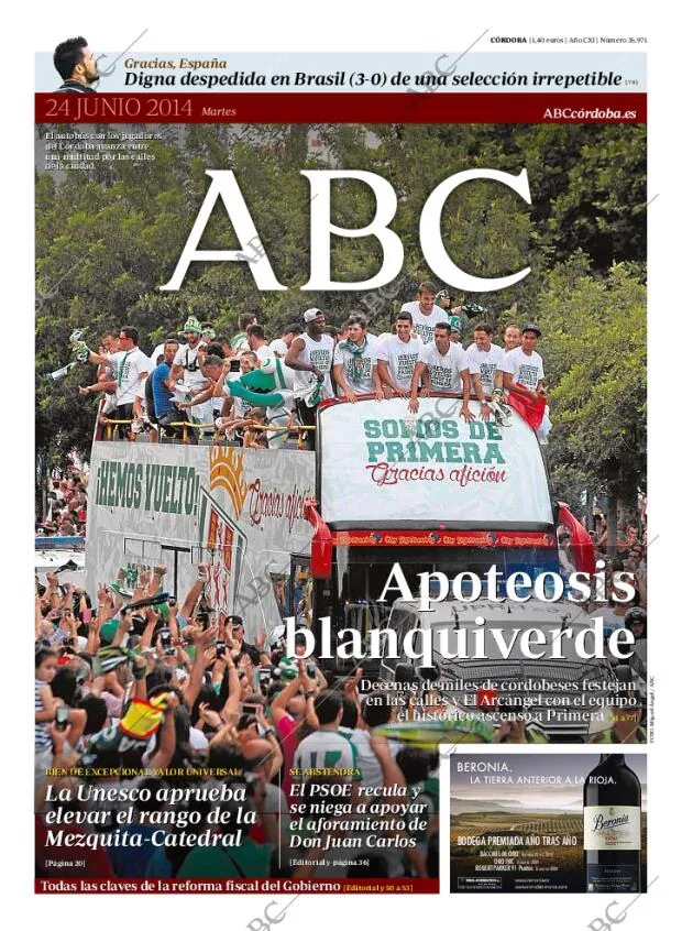 ABC CORDOBA 24-06-2014 página 1