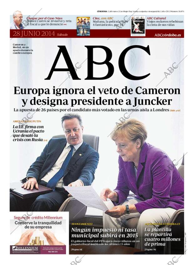 ABC CORDOBA 28-06-2014 página 1