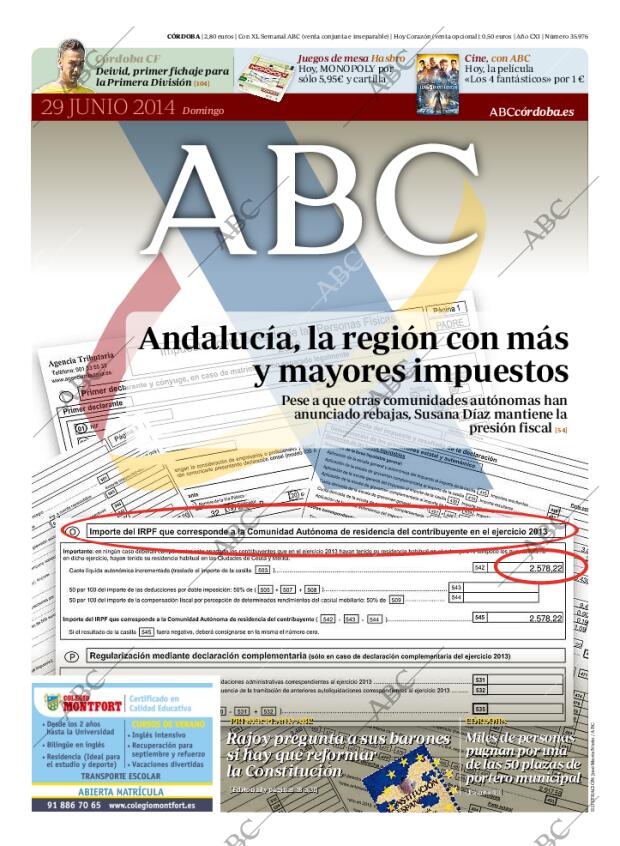 ABC CORDOBA 29-06-2014 página 1