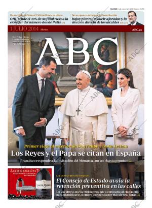 ABC MADRID 01-07-2014 página 1