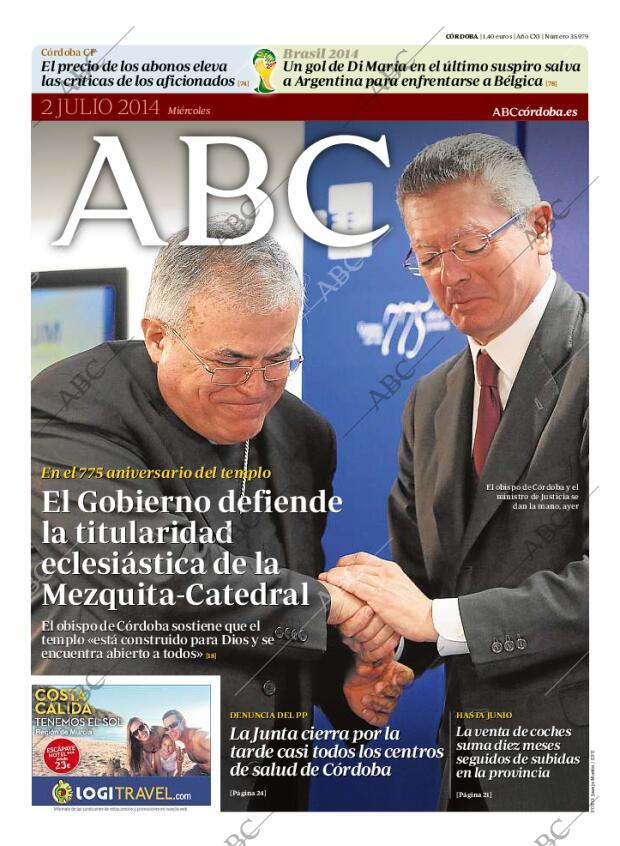 ABC CORDOBA 02-07-2014 página 1