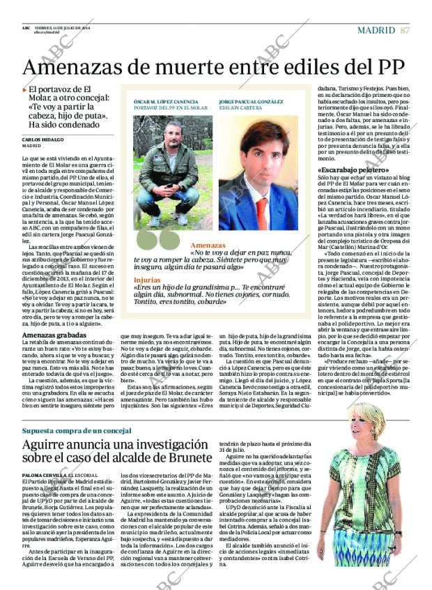 ABC MADRID 11-07-2014 página 87