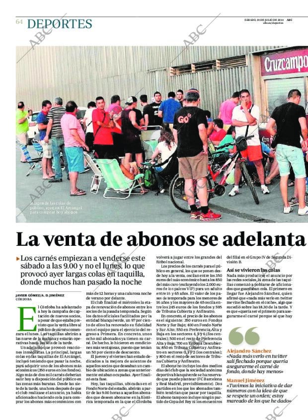 ABC CORDOBA 19-07-2014 página 64