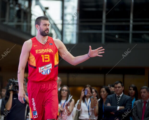 Presentacion de la seleccion española de baloncesto para el Mundial de España...