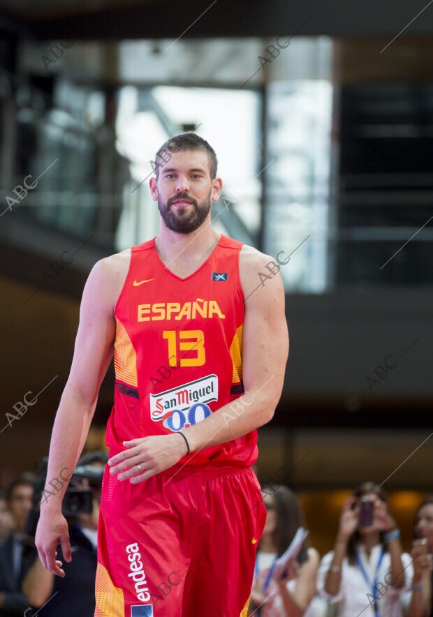 batalla aplausos Maldición Presentacion de la seleccion española de baloncesto para el Mundial de  España... - Archivo ABC