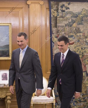 Sm. el Rey Felipe Vi Recibe A Pedro Sanchez en el palacio de la Zarzuela