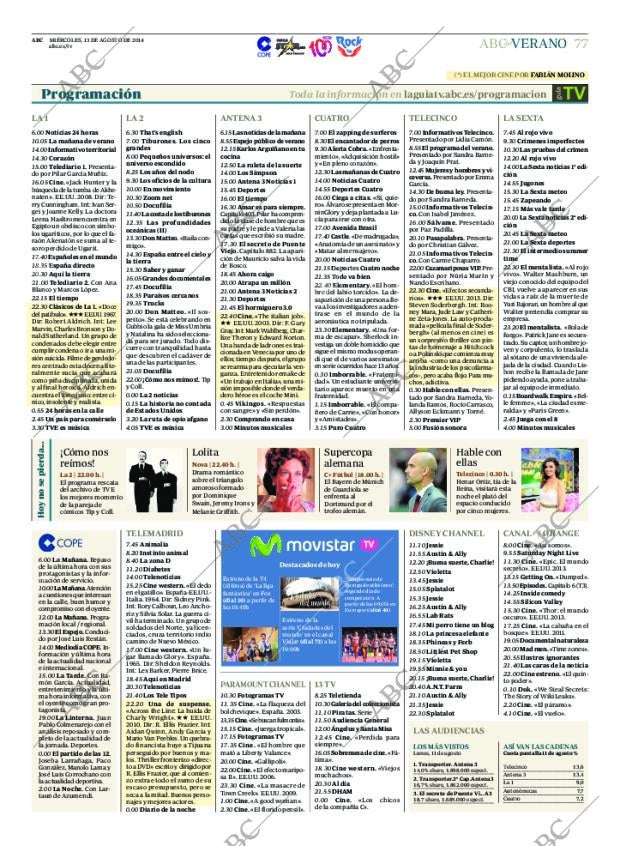 ABC MADRID 13-08-2014 página 77