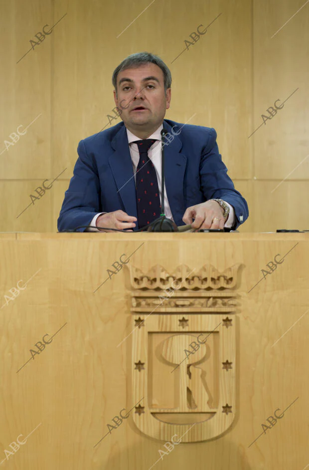 Rueda de prensa de Enrique Nuñez, portavoz del Ayuntamiento de Madrid