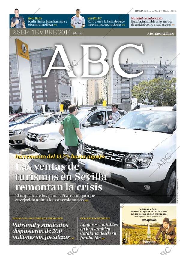 ABC SEVILLA 02-09-2014 página 1