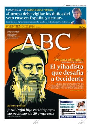 ABC MADRID 08-09-2014 página 1
