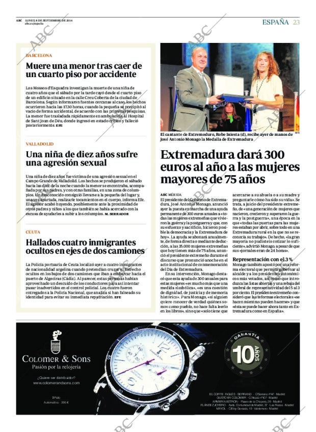 ABC MADRID 08-09-2014 página 23