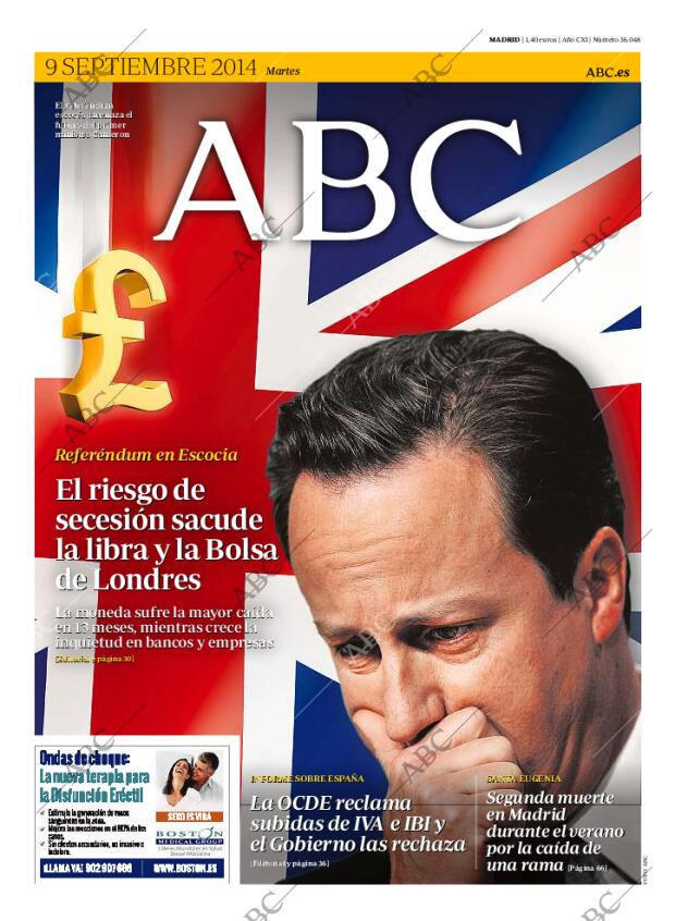 ABC MADRID 09-09-2014 página 1