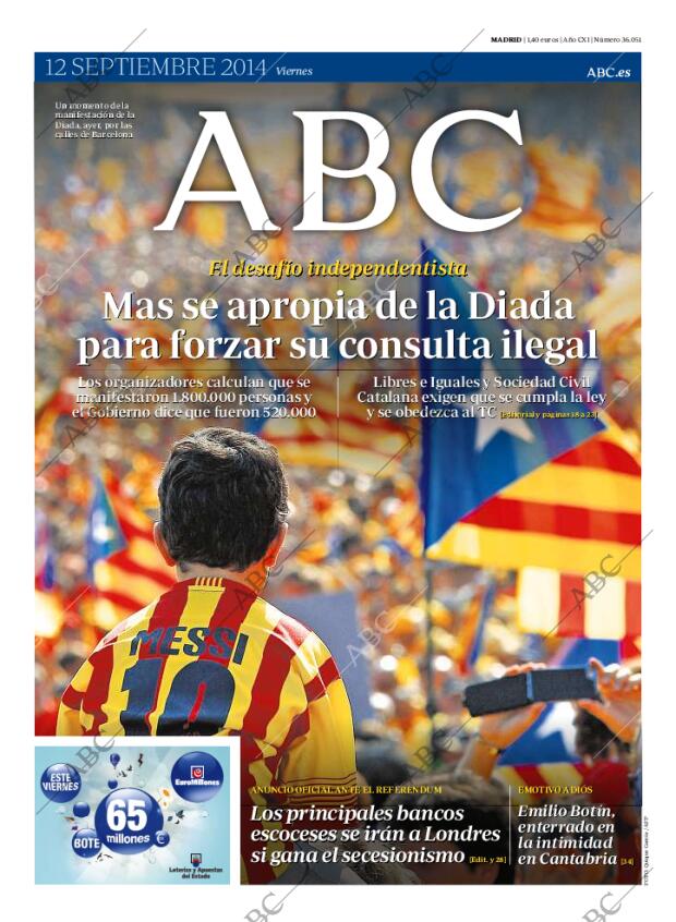 ABC MADRID 12-09-2014 página 1
