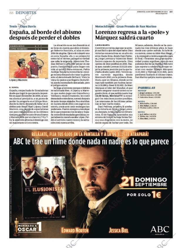 ABC MADRID 14-09-2014 página 88